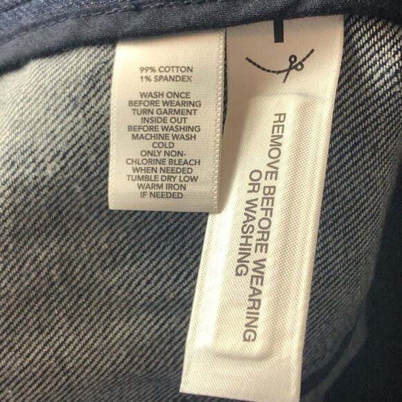 ANN TAYLOR LOFT Blue Denim Button Front Stretch Blazer Jacket - Picture 4 of 4